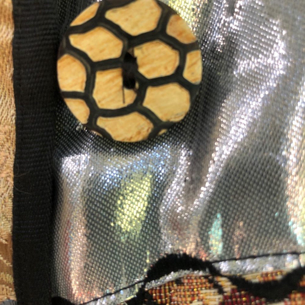 Vintage Allure Tapestry Patchwork Jacket Coat Bla… - image 3